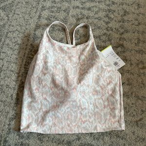Old navy snake print work out tank top with built in bra NWT